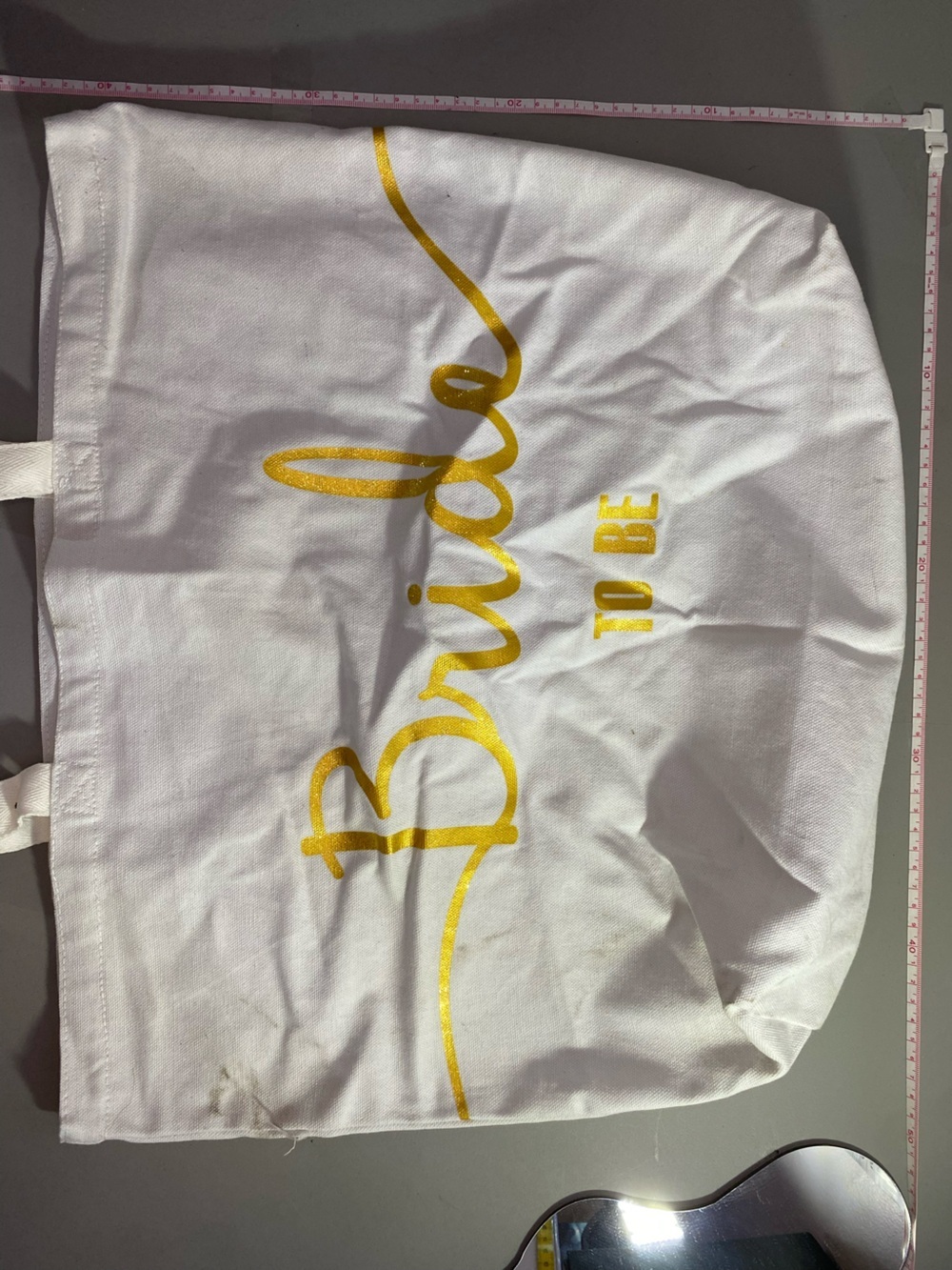 Bride TO BE Neutral Off-White Canvas Tote Bag